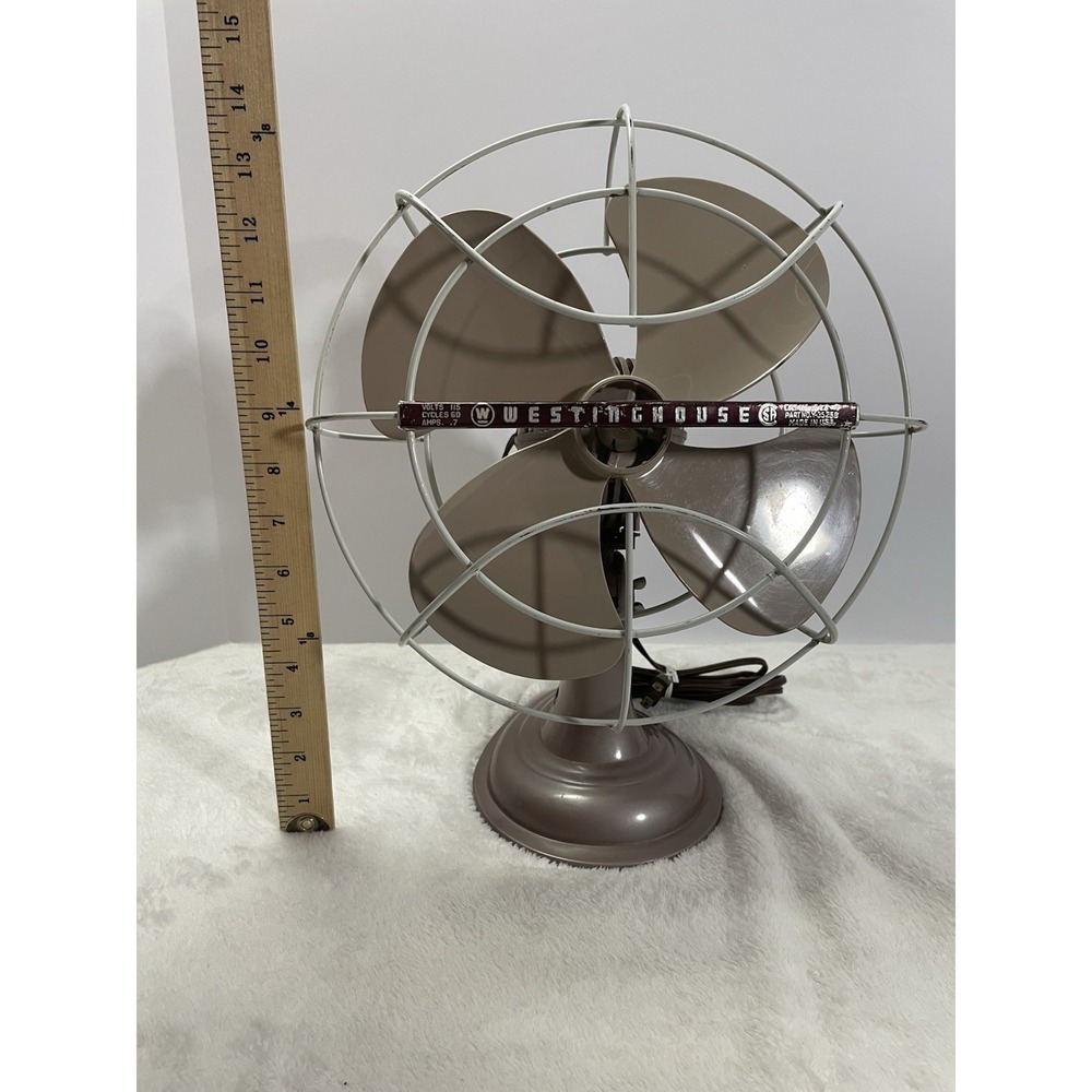 Vintage Westinghouse 10 Inch Oscillating Fan‎ Cat No 10 LA 4 Part No Y-35256 - Picture 6 of 11